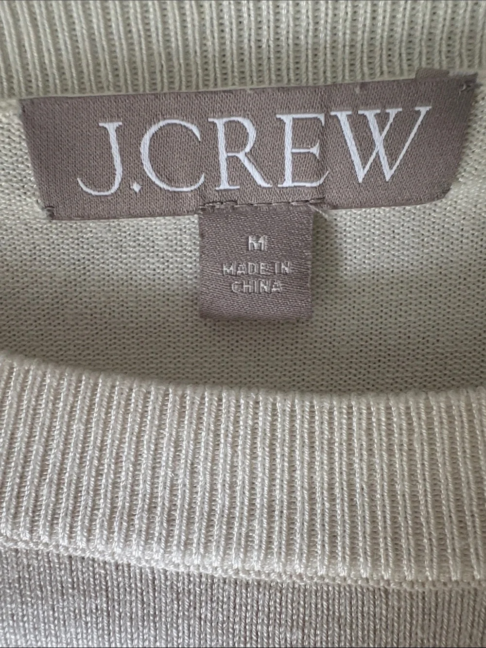 J. Crew Snow Cashmere shrunken T-shirt Crew Neck Cropped Lightweight Medium
